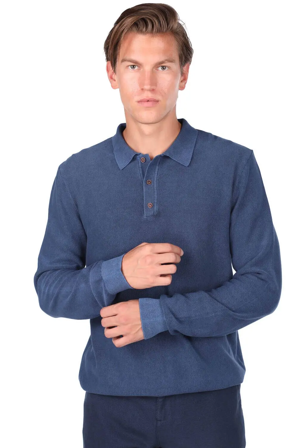 

Dark Blue Men 'S Polo Collar Sweater