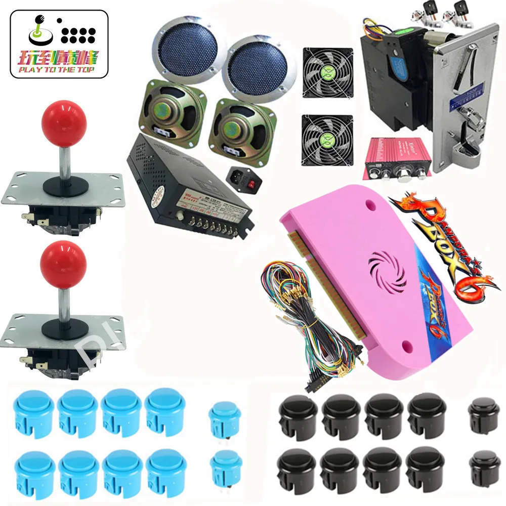 Новая аркадная игра DIY kit Pandora Box 6 Jamma board 1300 в 1 с блоком питания светодиодный