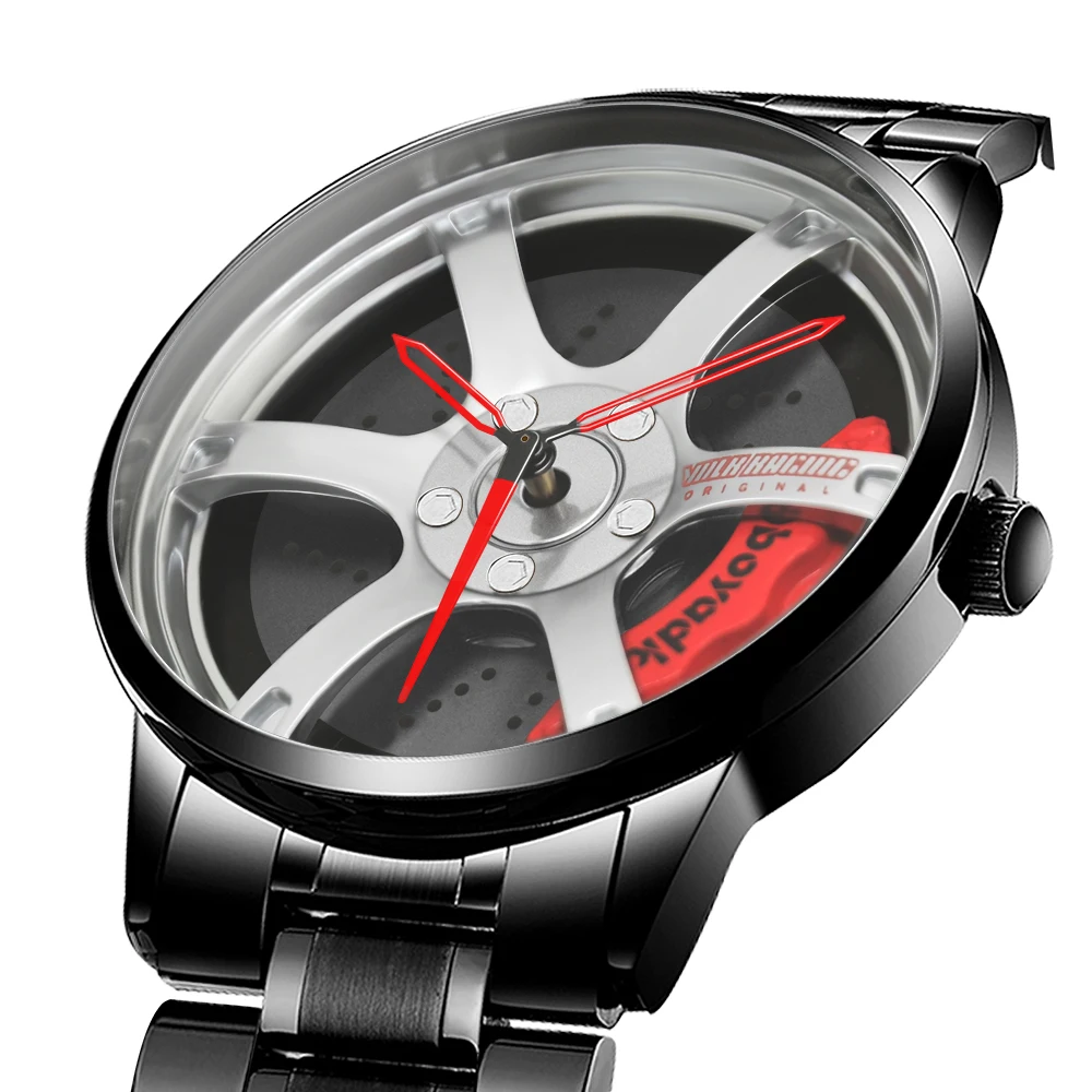 

Модные мужские часы GTR R8 для автогонок стальной черный 3D дизайн Автомобильные Колесные часы для мужчин фанаты F1 группы Прямая поставка
