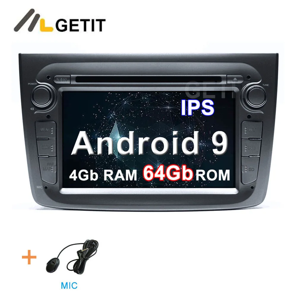Black 4G 64G DSP ips 64G Автомобильный DVD стерео Мультимедиа Радио gps Android 10 для Alfa Romeo Mito 2008 - Цвет: Black 4G 64G