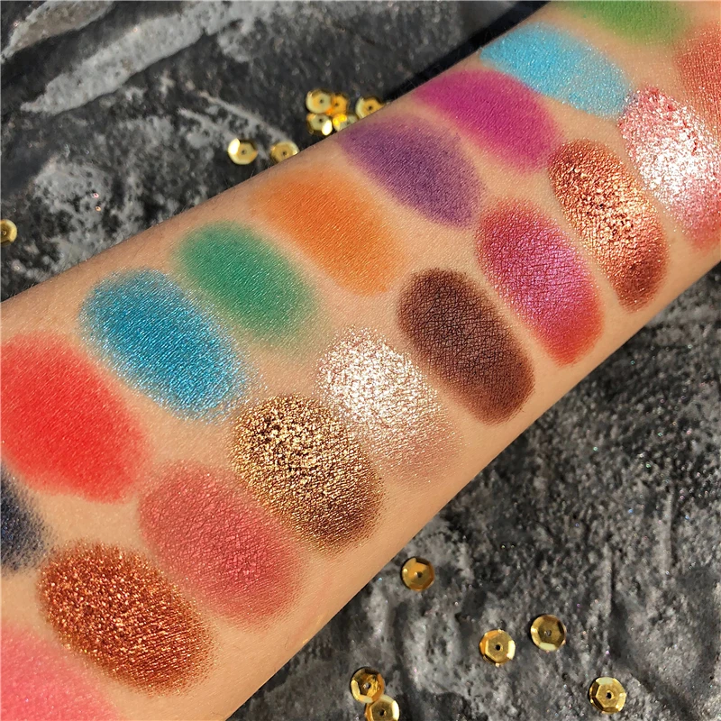 Мерцающие матовые тени для век 42 цветов палитра макияжа цветные неоновые