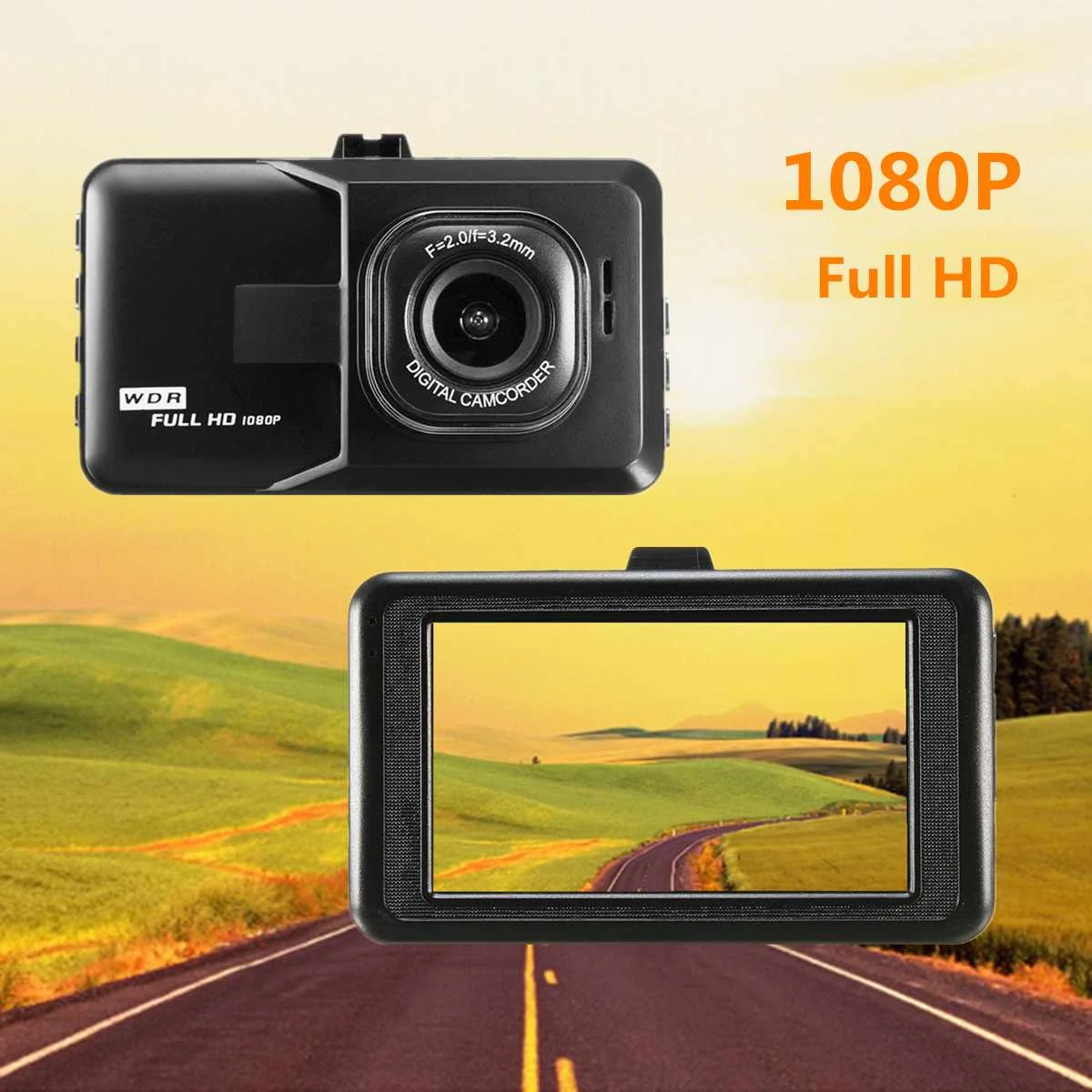 3,0 дюймов Full HD 1080P Автомобильный видеорегистратор Камера с двойным объективом видеорегистратор регистратор g-сенсор видеорегистратор камера заднего вида