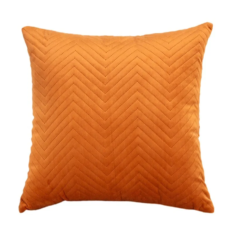 45x45 см квадратная Роскошная оранжевая наволочка из искусственной кожи для
