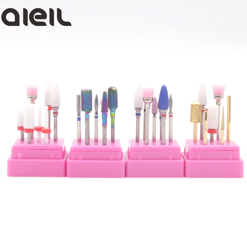 7 шт. набор твердосплавных керамических сверл для ногтей насадка маникюра