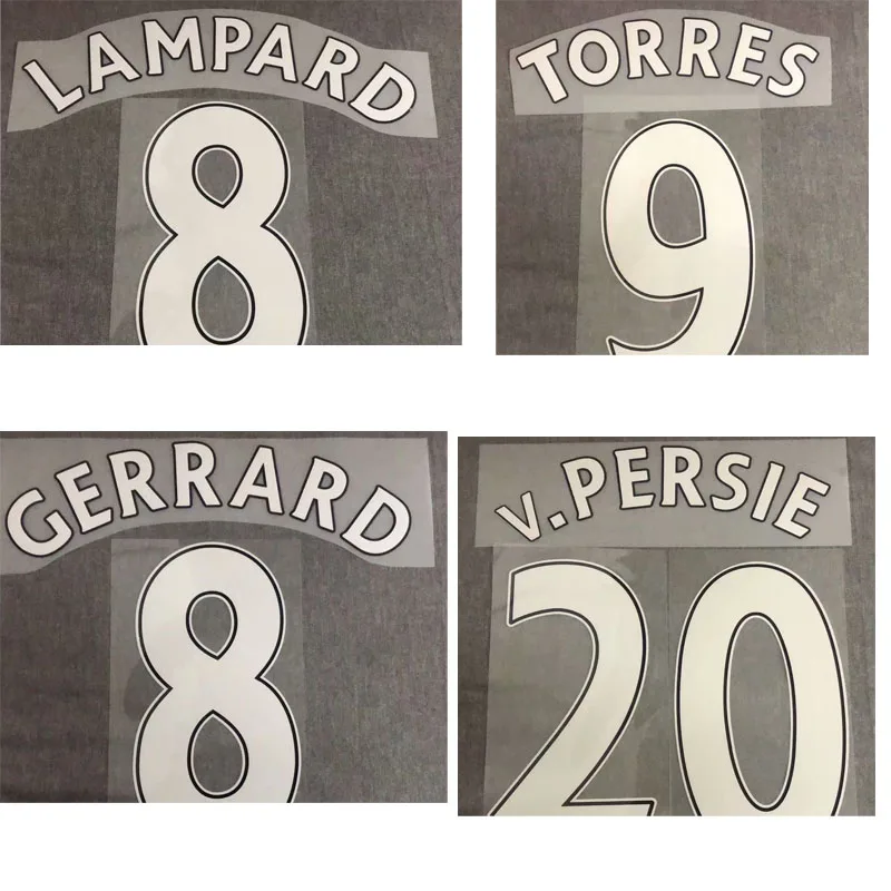 

#8 GERRARD Nameset Lampard #9 Торрес #20 v.persie наименование по индивидуальному заказу с любым номером