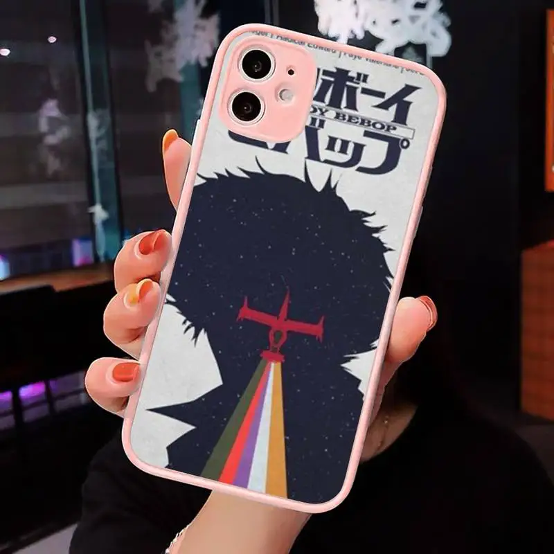 

Space Cowboy Bebop Phone Case Matte transparent For Pink iPhone 12 Mini 11 Pro XR XS Max 7 8 Plus X Back Cover