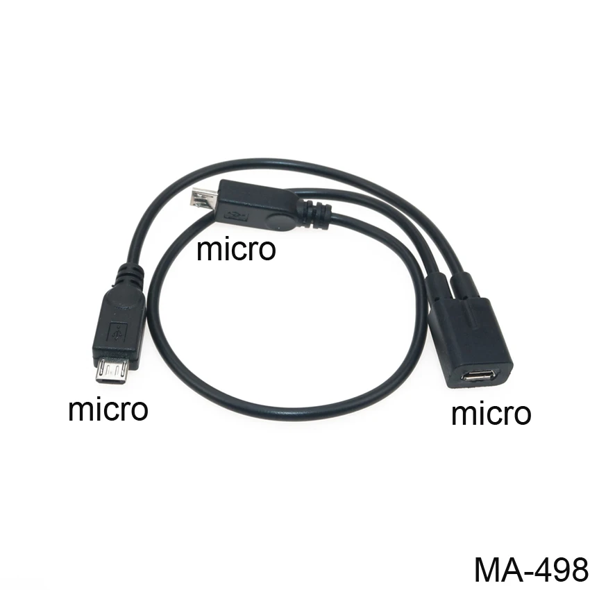 Разветвитель Micro USB 2 0 Y 1 Женский на штекера Удлинительный кабель для передачи