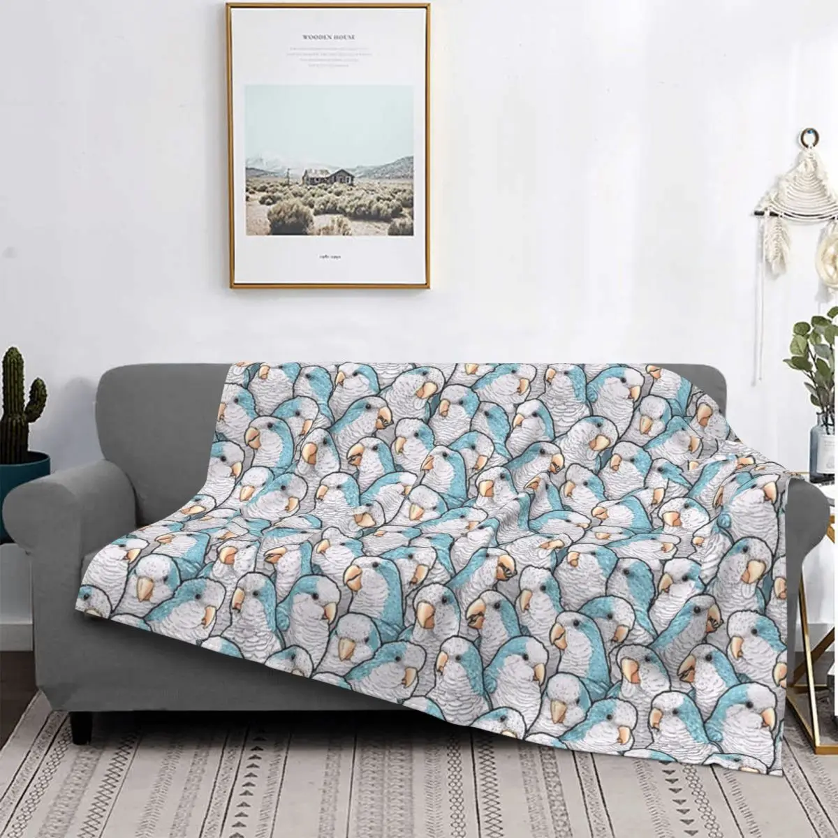

Голубое одеяло в клетку для попугаев, покрывало для кровати, постельное белье, пушистое клетчатое милое одеяло, одеяло для малышей