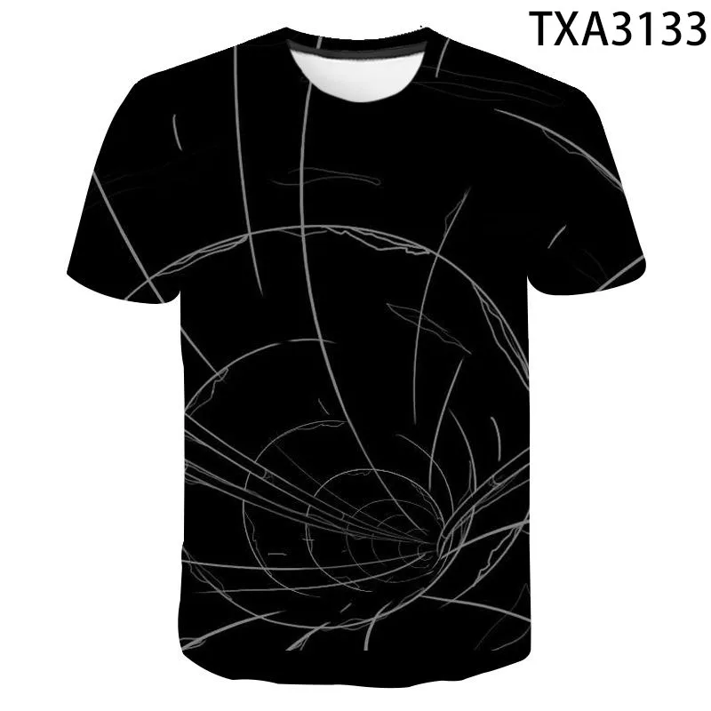 

2021 New Fashion Men And Women 3D Printing Summer Black T-Shirt Cartoon Plus Size Casual T-Shirt