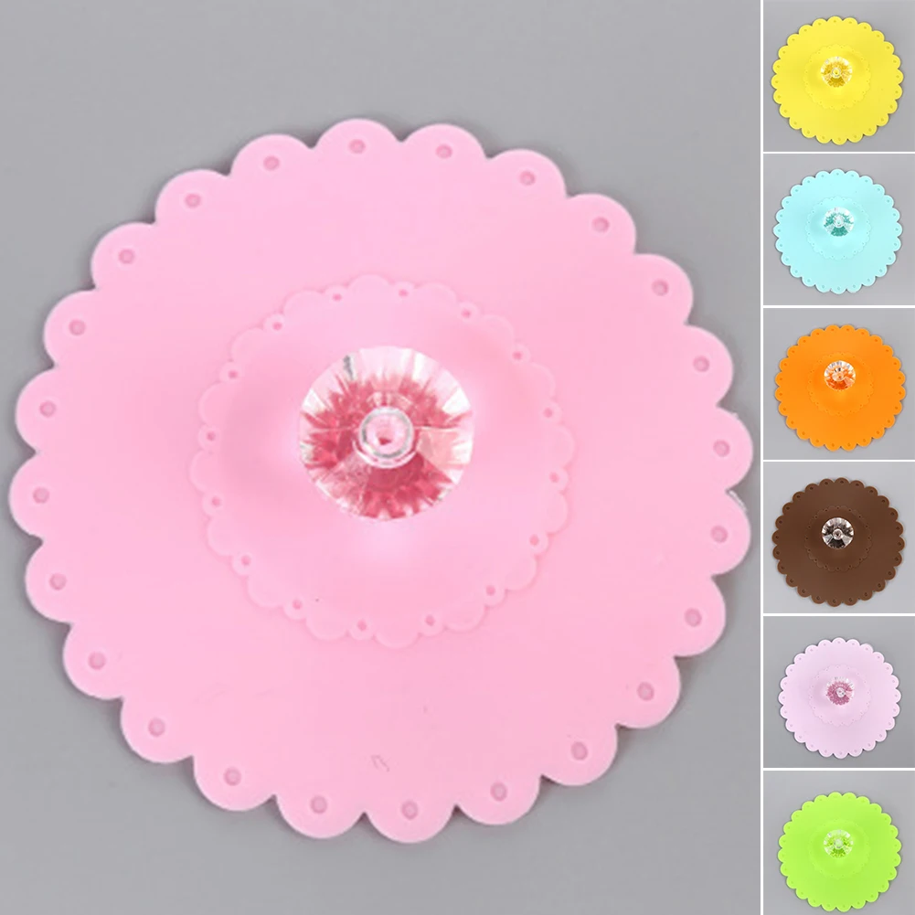 

7 Pcs Office Leakproof Anti Dust Cup Cover Coffee Mug Drinking Reusable Cute Kitchen Tea Home Cap Silicone Lid Suction Seal