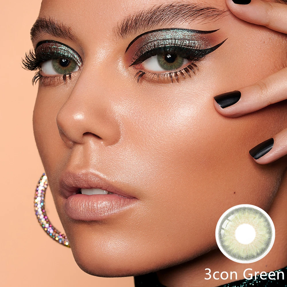 Цветные контактные линзы FreshGo симфонические цветные для глаз с ярким рисунком 14 0