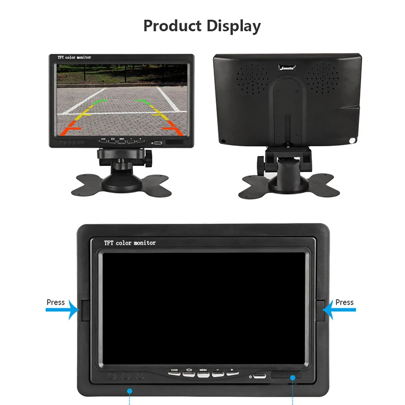 7 дюймовый монитор автомобильный TFT ЖК дисплей цветной HD экран для автомобильной