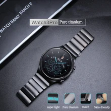 Original Titanium Grey Strap for Huawei Watch GT2 Pro Titanium Correa Metal Watch Band For Watch 3 Pro GT 2e GT2 46mm Wrist Band
