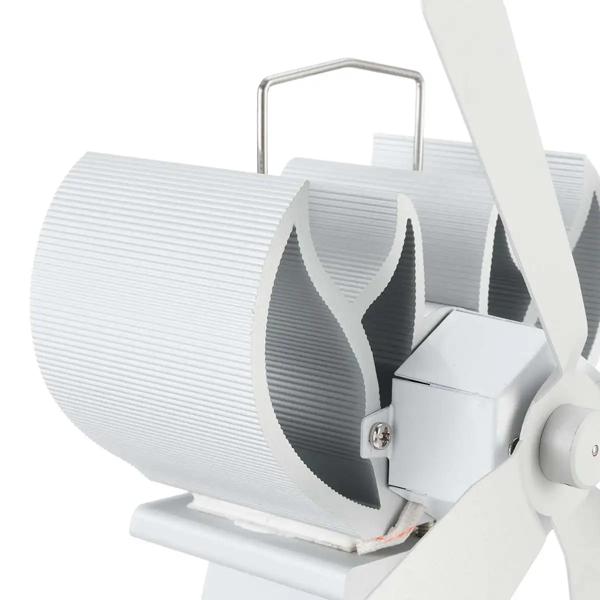 

White Stove Fan 4 Blade Fireplace Fan Heat Powered Wood Burner Eco Fan Friendly Quiet Home Efficient Heat Distribution