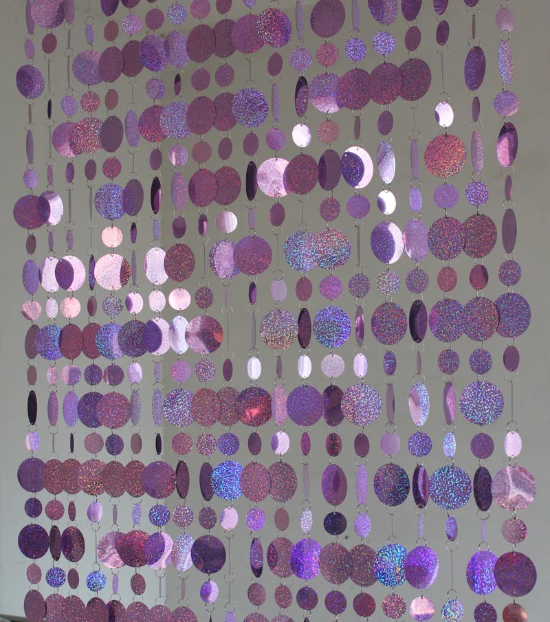 

ПВХ занавески с пайетками, 5 полосок