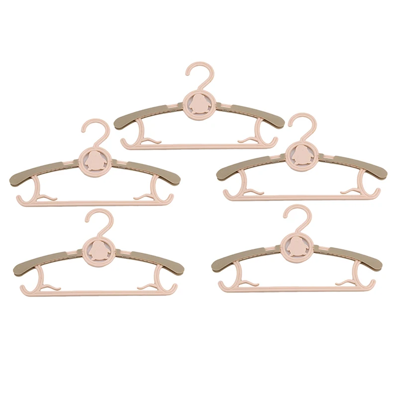 

5pcs / Telescopic Baby Hangers Home Multi-function Cute Creative Hangers Bundle PP Material Children's Hangers