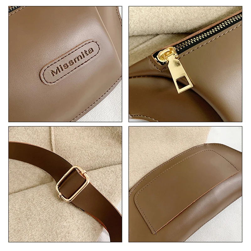 

Jiessie&Angela Waist Pack Women Crossbody Pouch Bag Female Pu Leather Belt Bag Fanny Pack Casual Chest Shoulder Bags Wholesale