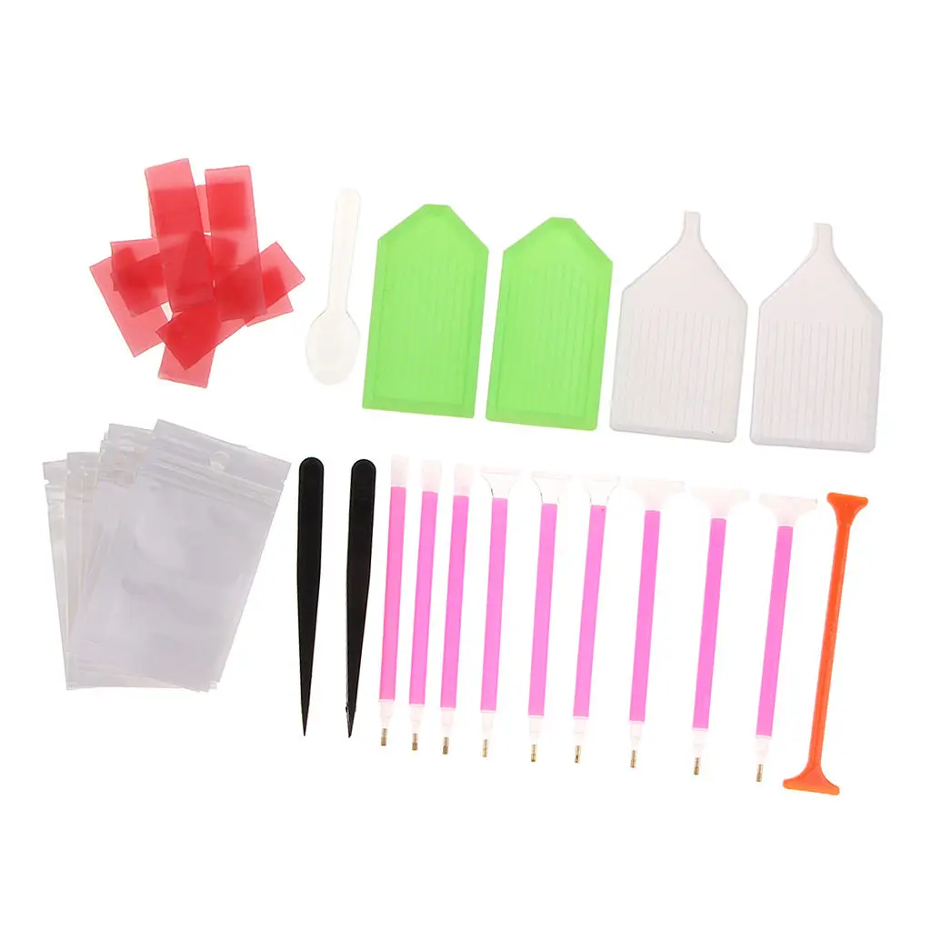 

Prettyia 57 Pcs 5D Diamond Painting Tools Kit Diamond Painting Supplies