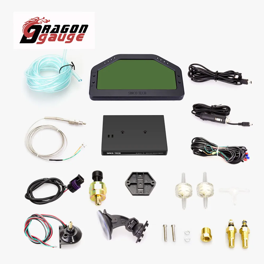 Дракон датчик ралли гонки приборные панели 9 в 1 ЖК дисплей сенсор Набор
