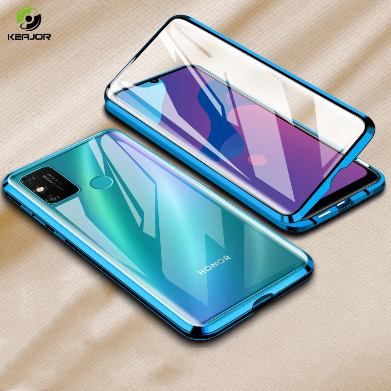 Магнитный чехол для Huawei Honor 9A двухсторонний из закаленного стекла бампер 9 A