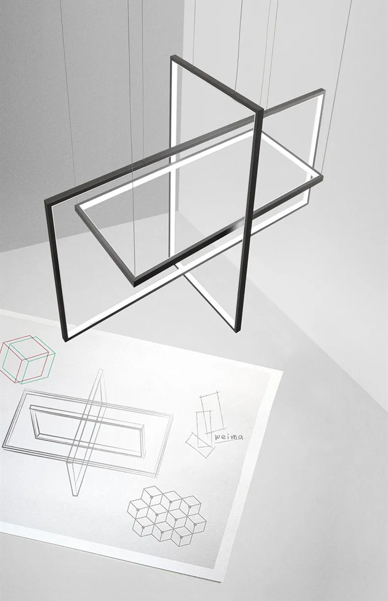 Креативное искусство Геометрическая люстра современный минималистичный