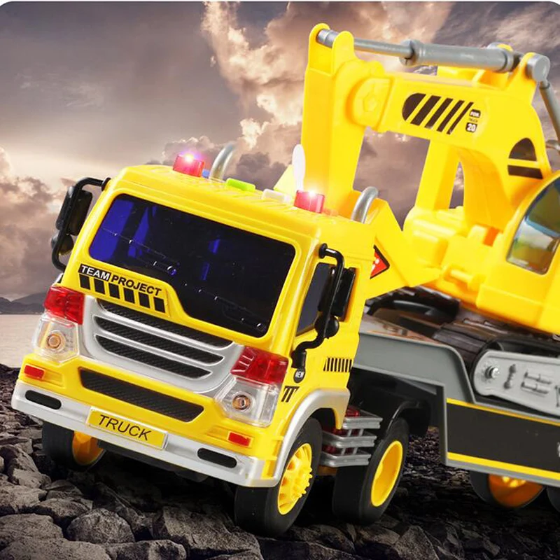 Детская игрушка имитация инерционный грузовик транспортный экскаватор детские