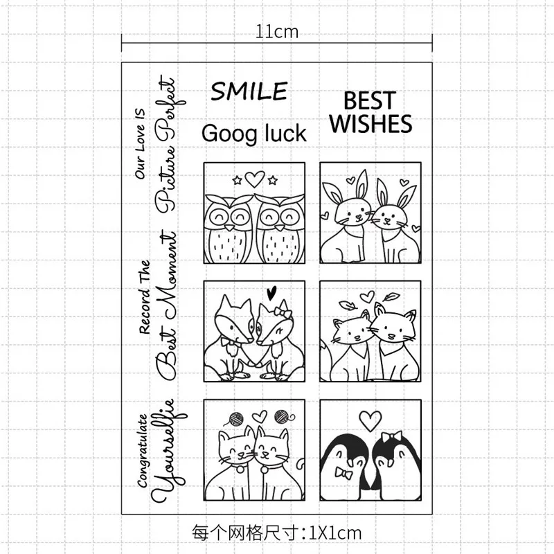 Штамп лес эльф олень цветы Drcor силиконовый прозрачный трафарет для скрапбукинга
