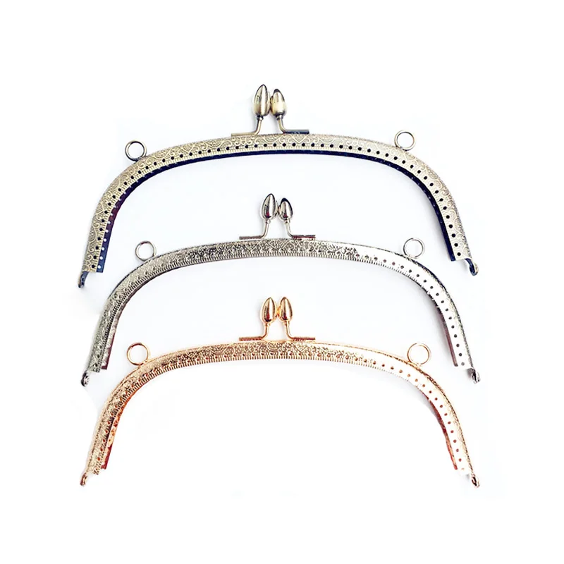 10pcs 8.5 12.5 16.5 20.5cm Metal Clasp Lock Bag Purses Frame Handle Bronze for Clutch Handbag Clasp Bag Hardware Accessories