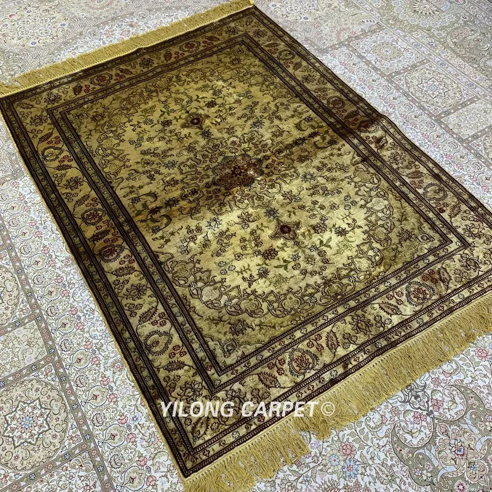 YILONG 4 'x 6' турецкий ковер желтого цвета элегантный выгодный античный