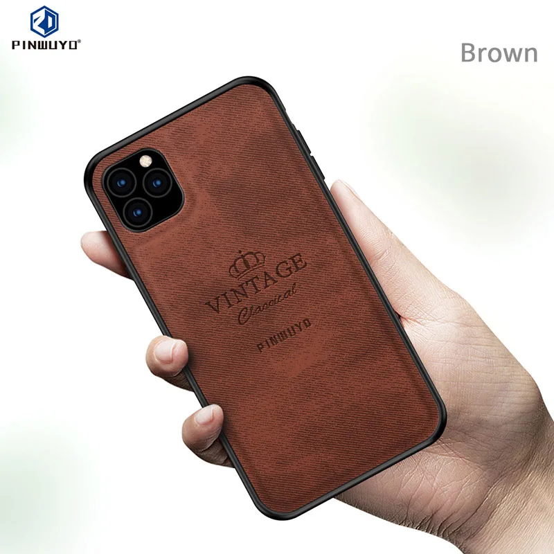 Rose Gold Для iPhone 11 Pro Max PINWUYO чехол для iPhone 11 Pro 11Pro тканевый чехол для iPhone 11 Max PU кожаный чехол для мобильного телефона - Цвет: Rose Gold