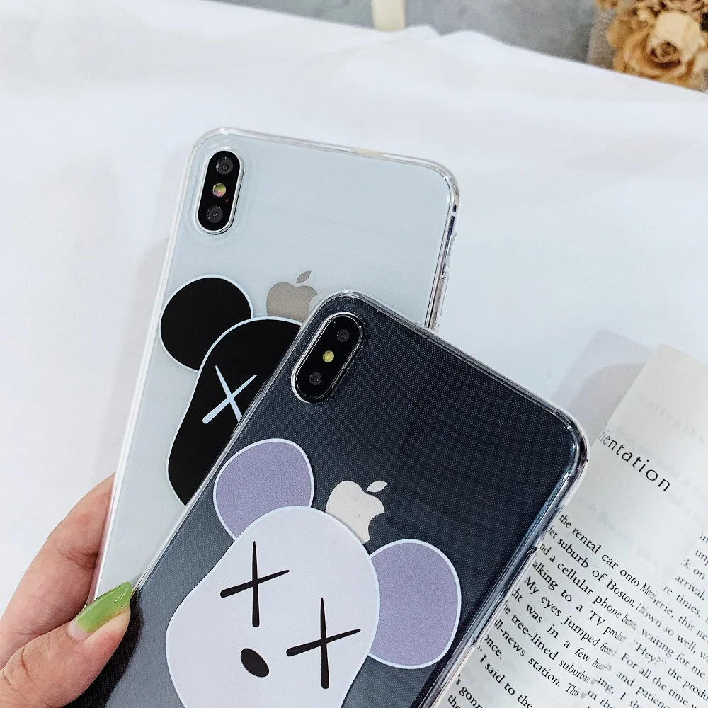 Прозрачный чехол с медведем для Huawei P30 Pro lite Nova 4 4e Mate 20 Honor мягкий силиконовый