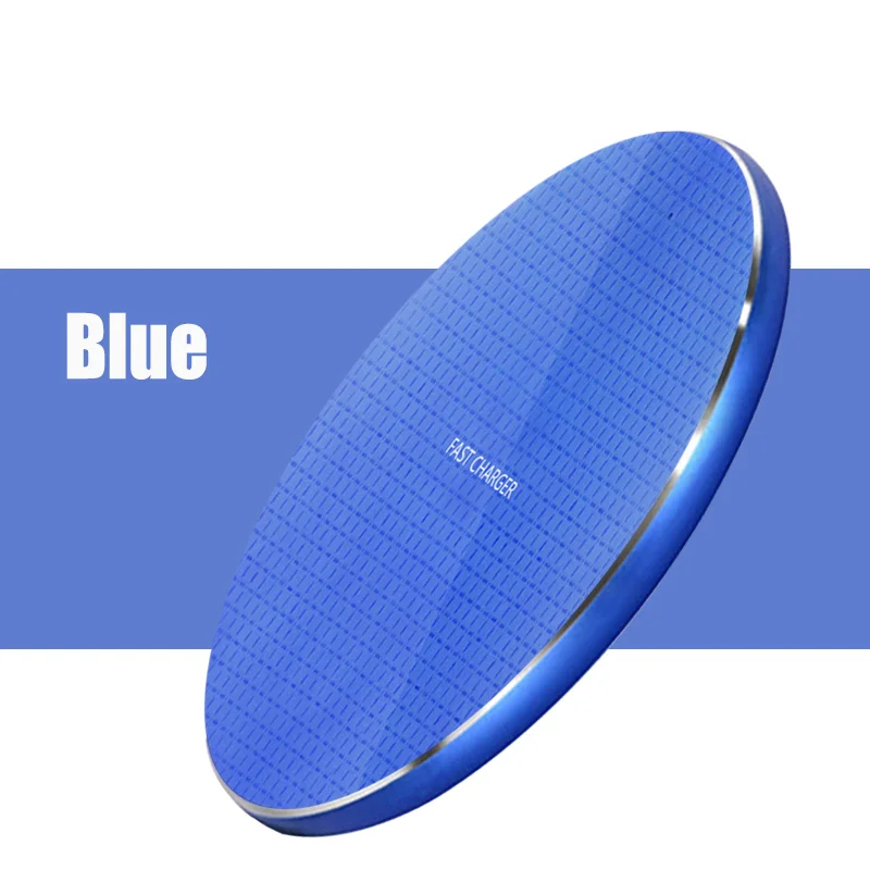 Новое беспроводное быстрое зарядное устройство Qi 10W для samsung S9 S10 huawei iPhone XS Max Mater Быстрый Телефон беспроводной зарядный кронштейн адаптер - Цвет: Blue