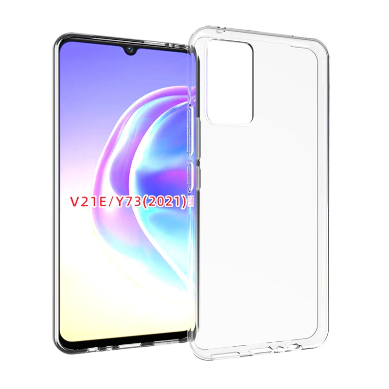 

For Vivo V21 V21E Clear Transparent Soft TPU Phone Case Cover For VIVO V21 E 5G Phone Shell Case Coque Papa Shockproof