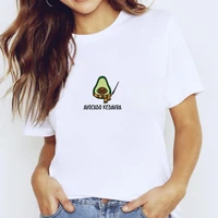 fruit avocado shirts womens clothing with free shipping summer short sleeve tshirt woman 2020 women clothing vintage tops 2021