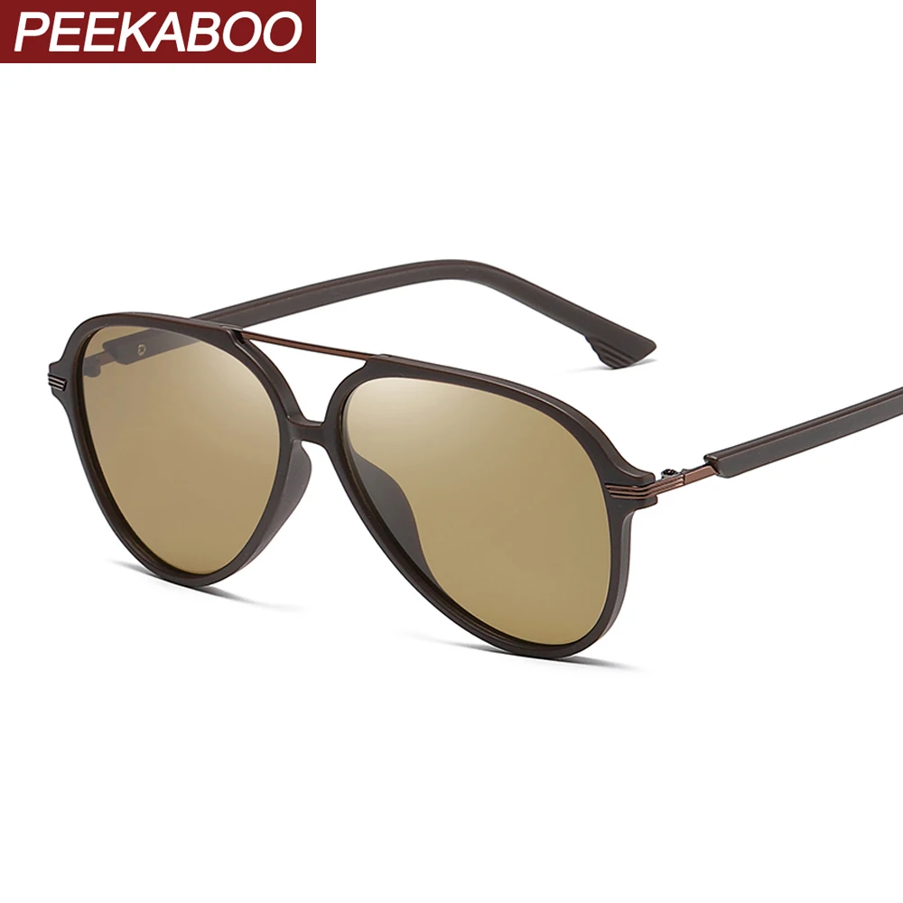 Peekaboo tr90 ретро поляризованные солнцезащитные очки мужские подарки на Рождество коричневые поляризованные солнцезащитные очки для вождения летние очки uv400
