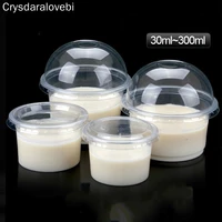 500 set pudding cup disposable plastic cups lid small dessert yogurt jelly plastic cup wedding party birthday 123456810oz