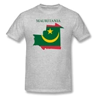 Футболка мужская базовая с коротким рукавом, забавная саркастическая рубашка с принтом карточки Мавритании и флага, R282, европейские размеры