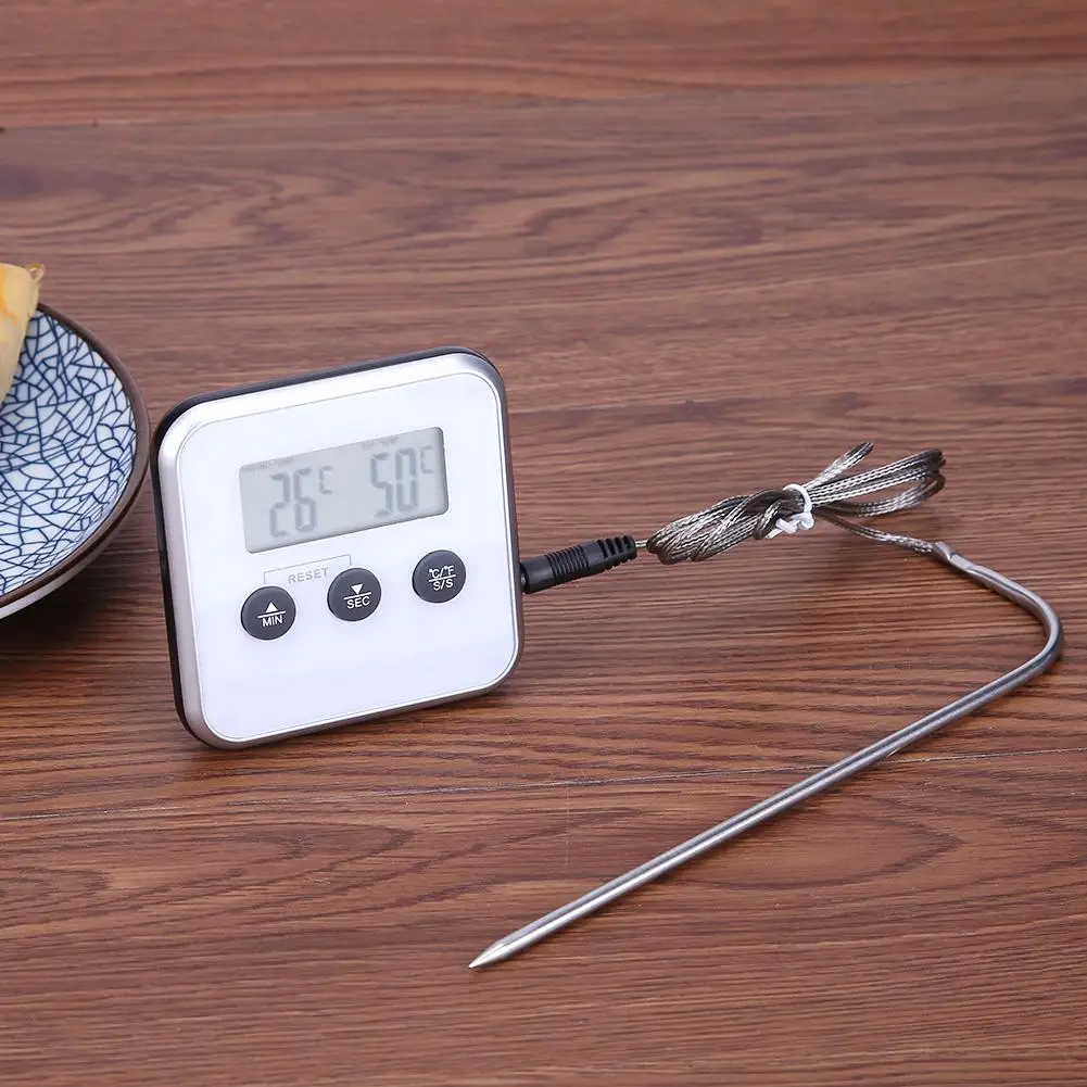 electronic thermometer timer food meat temperature meter gauge with probe free global shipping