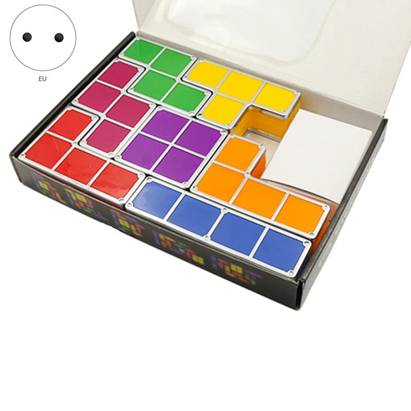 Детский Ночной светильник DIY Tetris Puzzle s Штабелируемый кубик Новинка игрушка