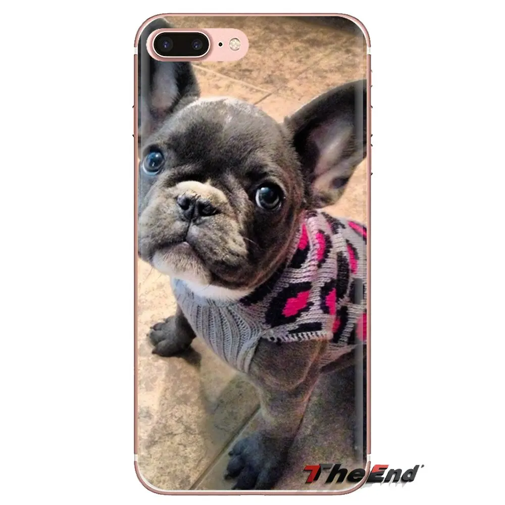 Мягкий прозрачный просвечивающийся чехол Чехлы Модный щенок бульдога собака для