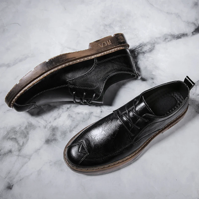 

breathableblack spring leather mens shoes 2020 men's de zapatos cuero informales sapatos sale casuales hot leisure man flat