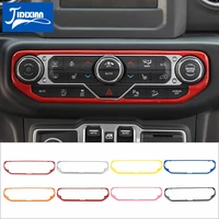 jidixian car air conditioning control knob panel decoration cover for jeep wrangler jl gladiator jt 2018 car accessories