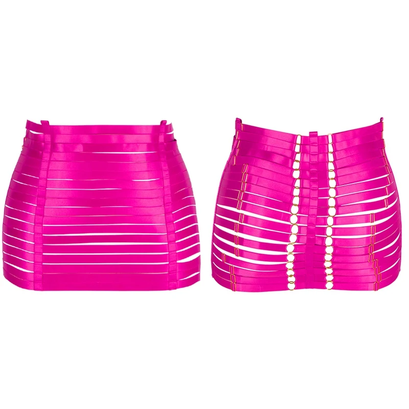 Женское бондажное платье с ремешками красное Бандажное белье регулируемой