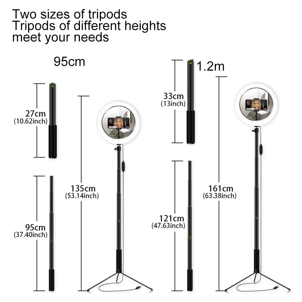 26 см заполняющий свет для селфи с зеркальной палкой штатив фотографический зажим