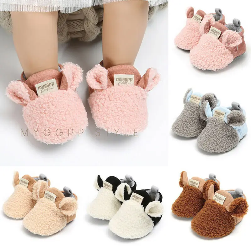 Ботинки для ползания новорожденных мальчиков и девочек тапки с ягненком
