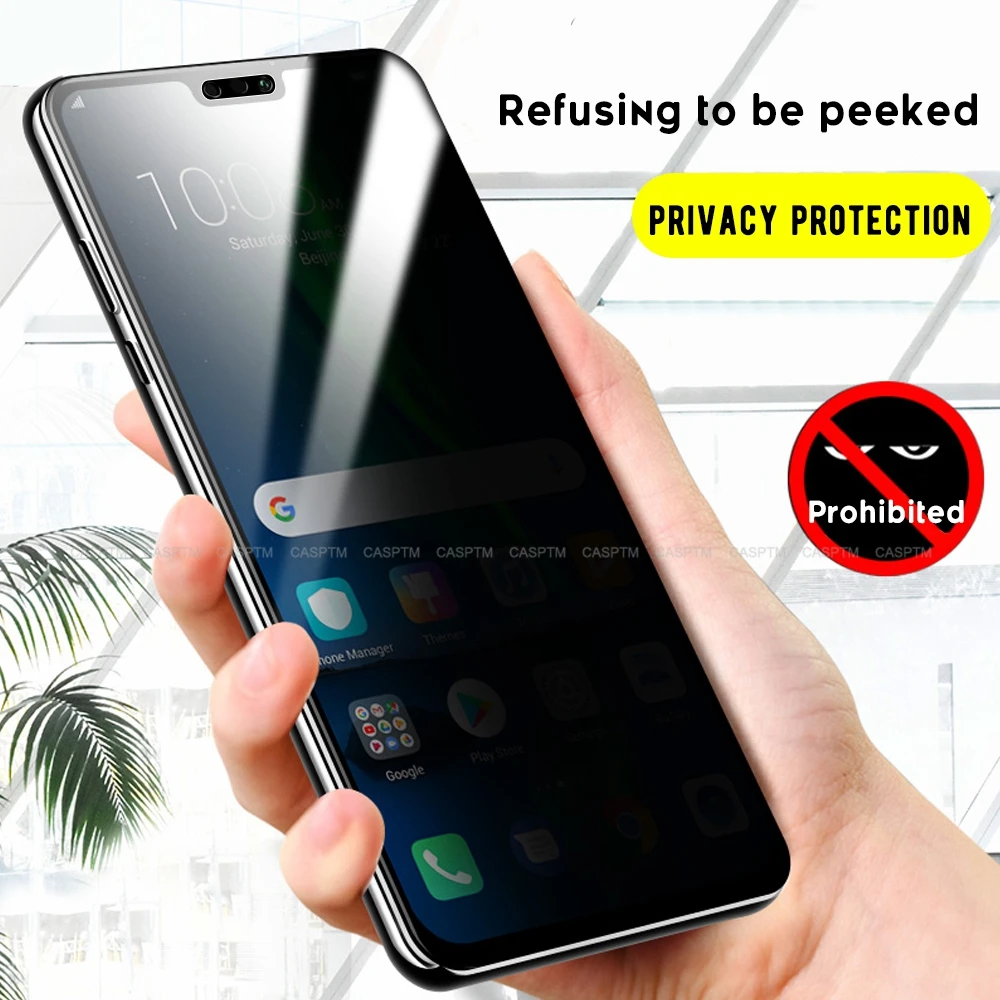 Черная защита для экрана Huawei P20 Lite P10 P30 от подглядывания закаленное стекло пленка