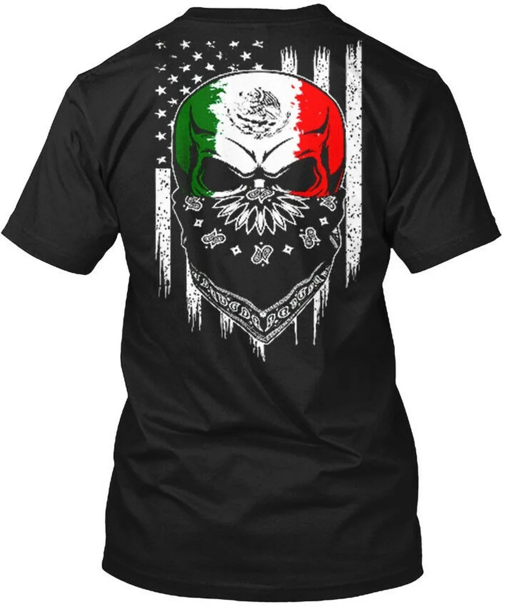 Двухсторонняя печать флага мексиканского черепа Hanes безмаркировочная