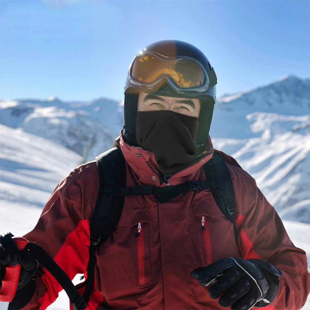 Зимняя одежда с ворсом мотоциклетная маска шеи теплые гетры мото Высота голенища от лыжи сноуборд