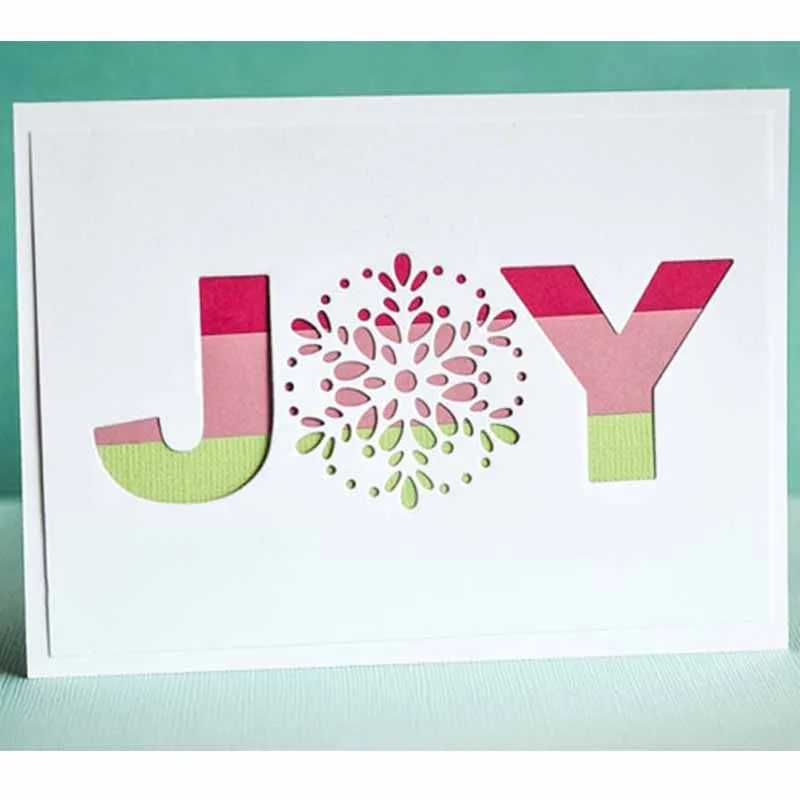 Новый рождественский снежинка Joy Word 2020 металлические пресс-формы для сделай сам