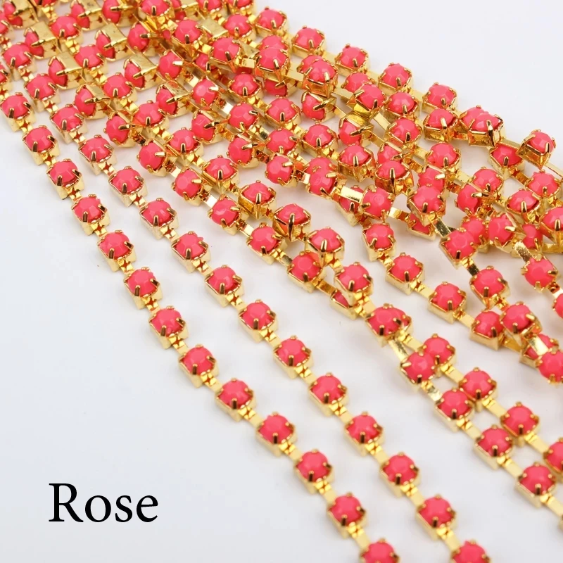 Новое предложение партиями по 3 ярда/шт Акриловые стразы цепочкой в наличии 19